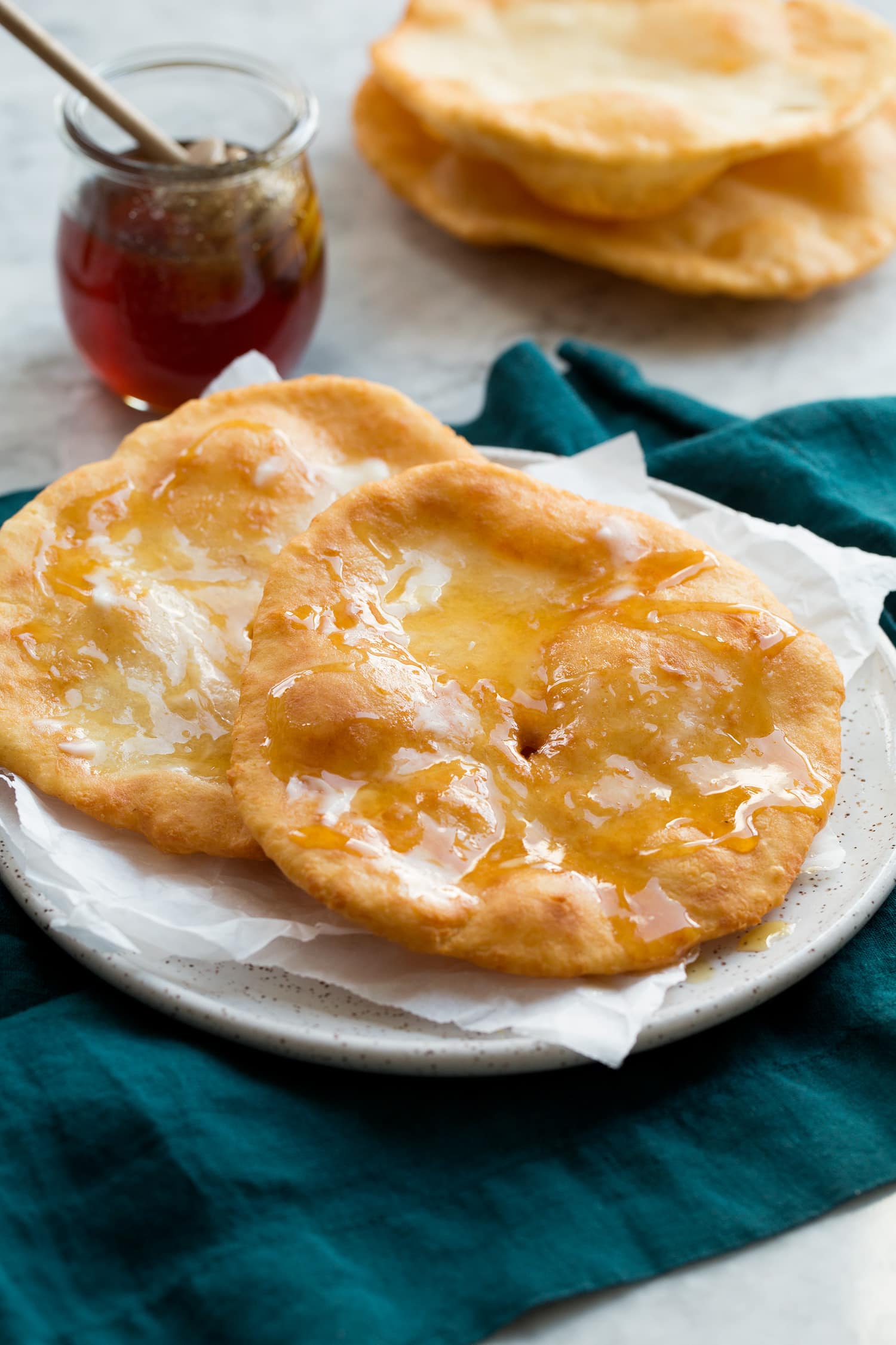 Fry bread covered in honey butter.